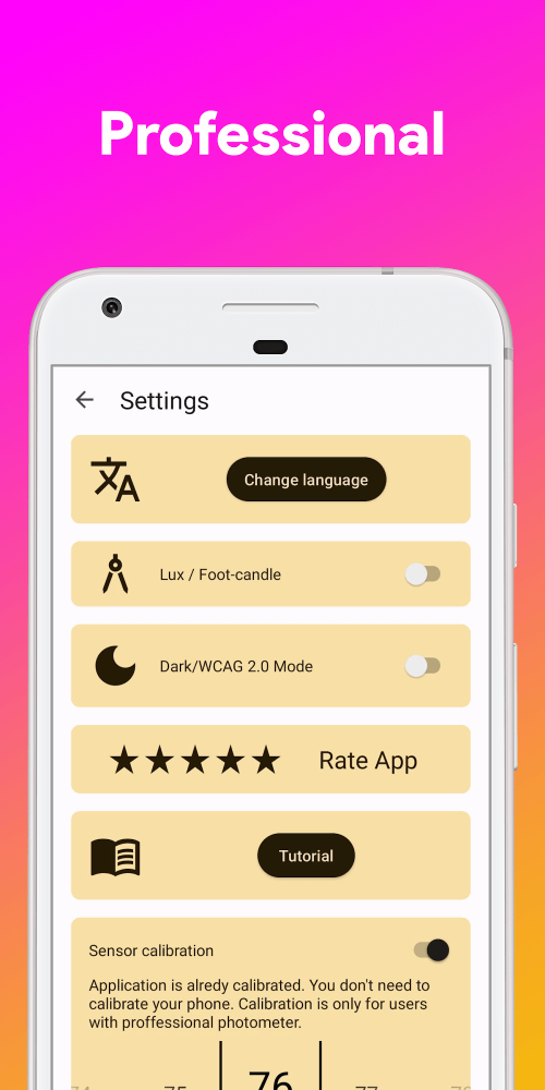 Lux Light Meter Photometer PRO (Photometer PRO) screenshot 6