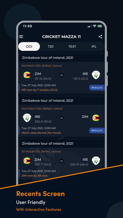 Cricket Mazza 11 Live Line screenshot 6