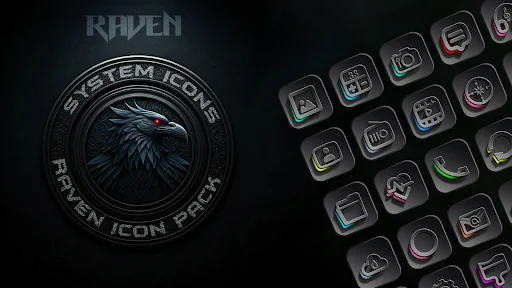 Raven Dark Icon Pack MOD screenshot 6