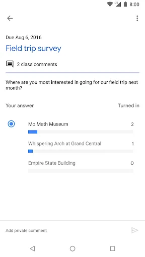 Google Classroom screenshot 6
