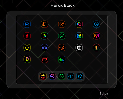 Horux Black – Icon Pack screenshot 6