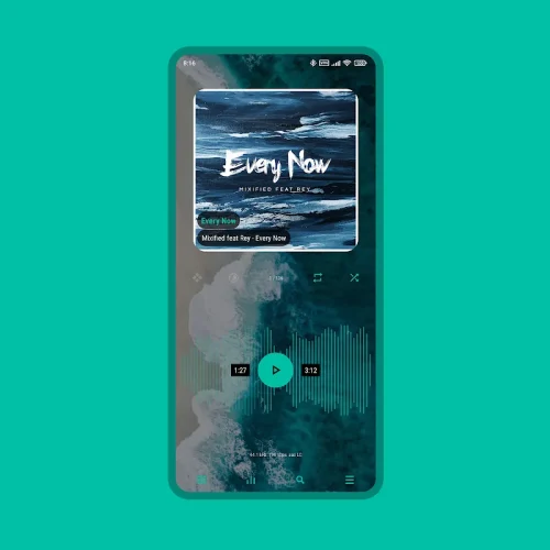 Luminous Black – Poweramp Skin screenshot 6