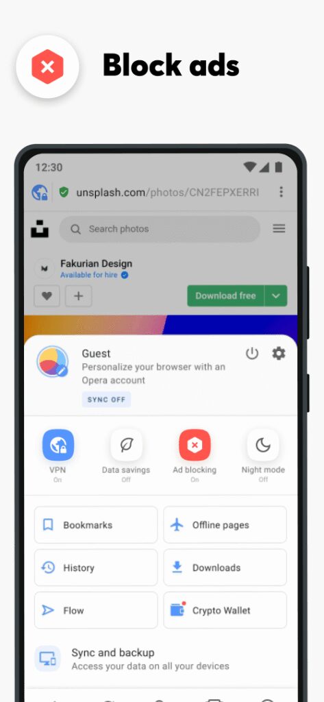 Opera Browser: Fast & Private screenshot 7