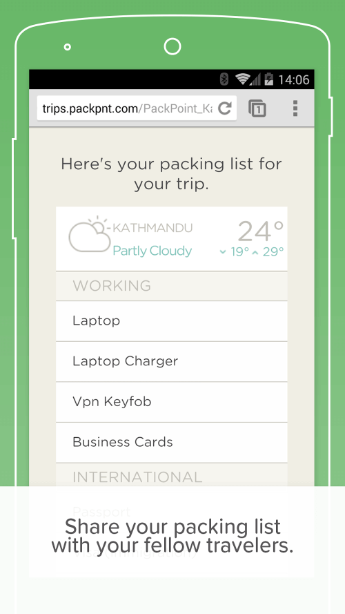 PackPoint travel packing list screenshot 7