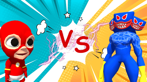 Superhero Blue Monster Color screenshot 7