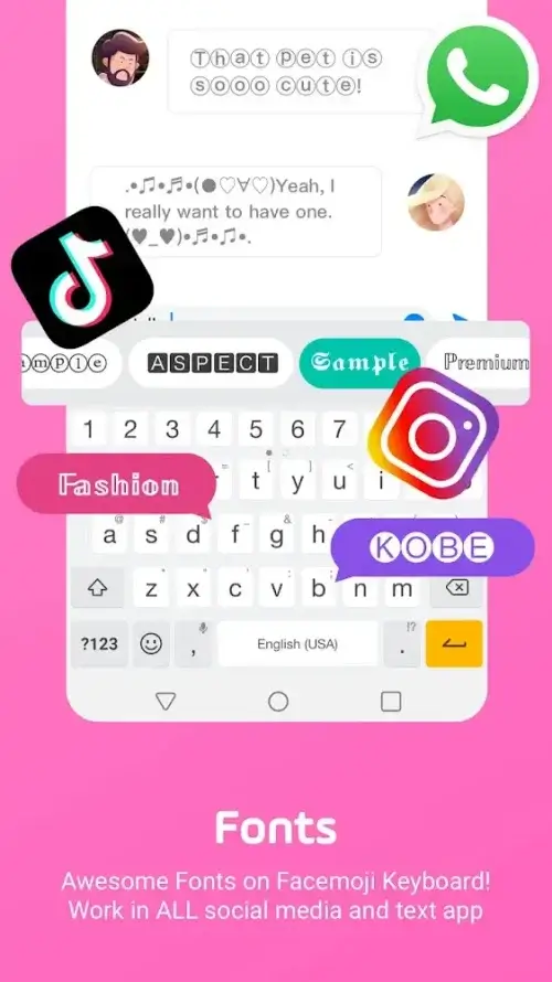 Facemoji Emoji Keyboard & Fonts screenshot 7
