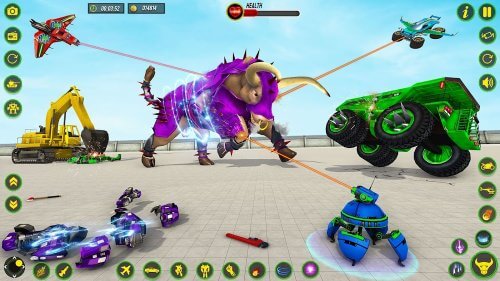 Bull Robot Car Transforming Games screenshot 7