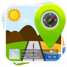 Câmera com Carimbo de Mapa GPS