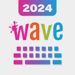 Teclado Animado com Ondas e Emoji (Wave Keyboard)
