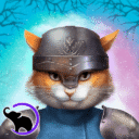 Knight Cats Leaves on the Road