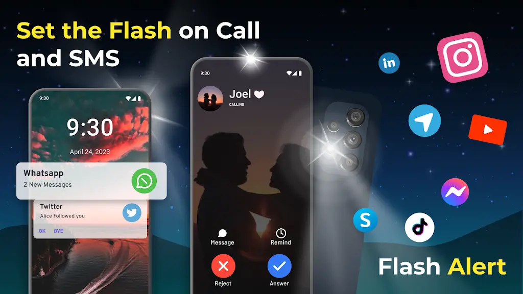 Flash Alert on Call and SMS screenshot 1