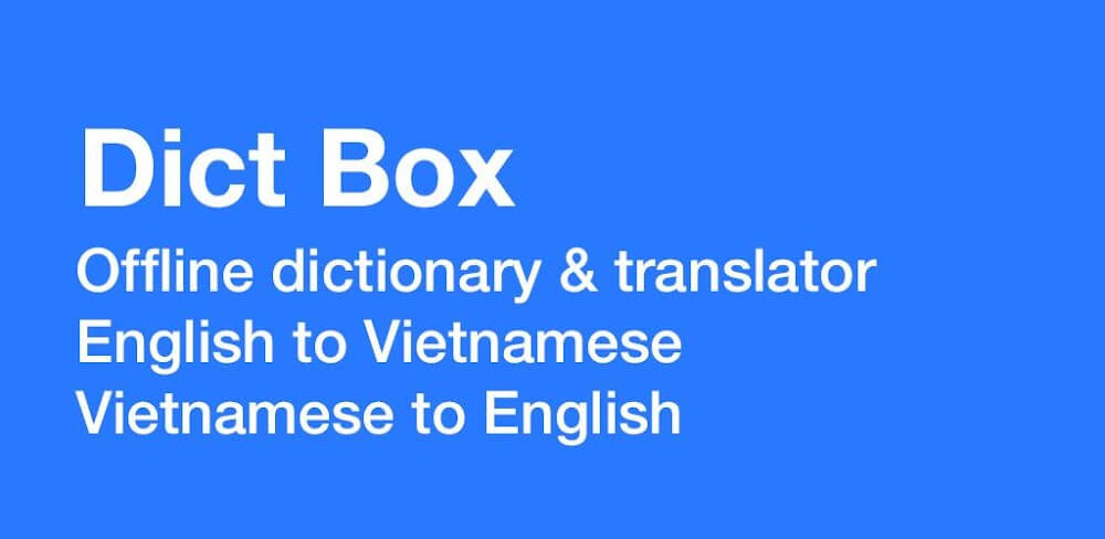 Vietnamese Dictionary Dict Box MOD screenshot 1