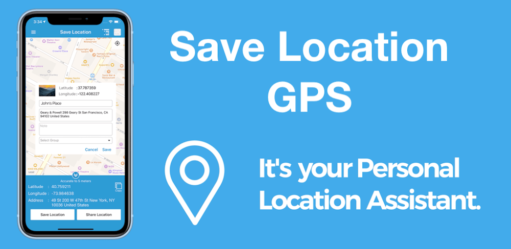 Save Location GPS screenshot 1