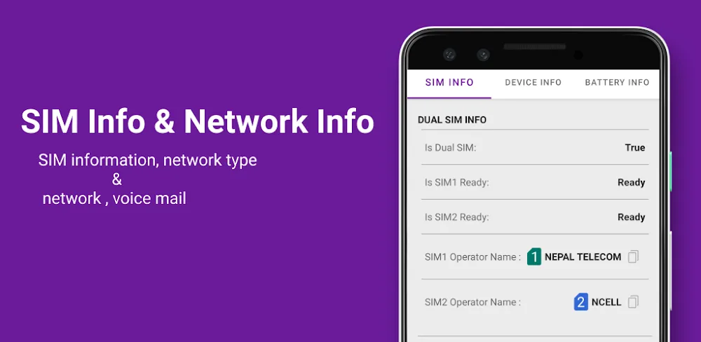 SIM Toolkit & Network info (SIM Card Info) screenshot 1