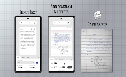 aInkt – Text to Handwriting MOD screenshot 1