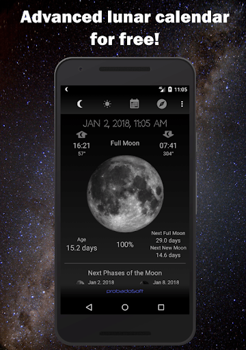 Moon Phase Calendar MOD screenshot 1