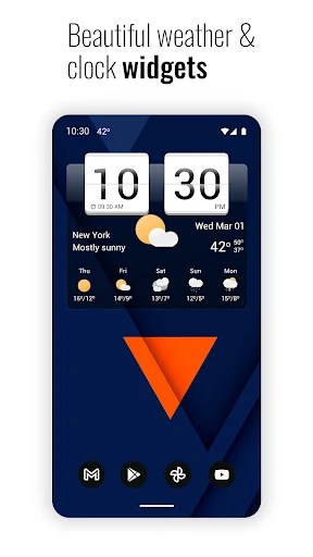 Sense Flip Clock & Weather MOD screenshot 1