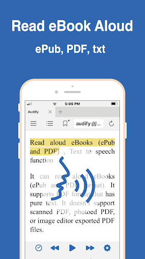 Audify read aloud web browser MOD screenshot 1