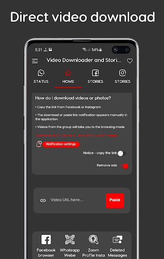 Videoer and Stories MOD screenshot 1
