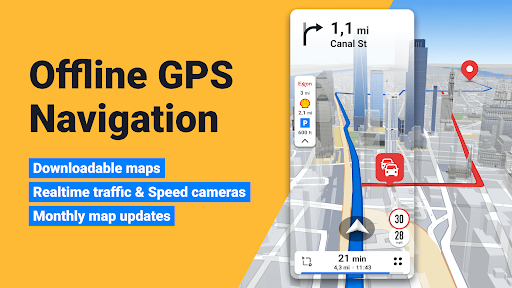 Sygic GPS Navigation & Maps MOD screenshot 1