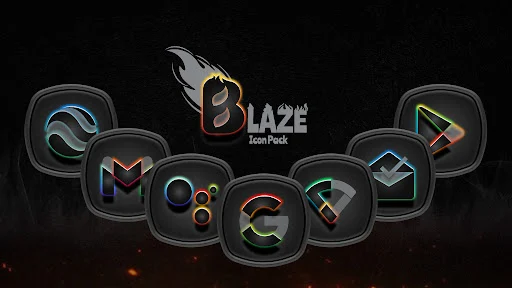 Blaze Dark Icon Pack MOD screenshot 1