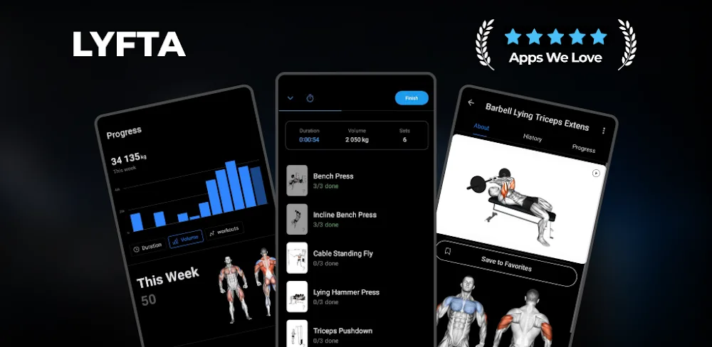 Lyfta: Gym Log Workout Tracker screenshot 1