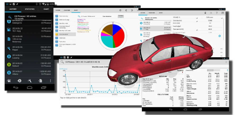 Car costs and fuel log PRO screenshot 1