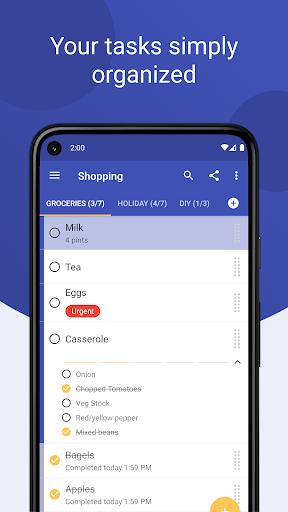 Tasks MOD screenshot 1