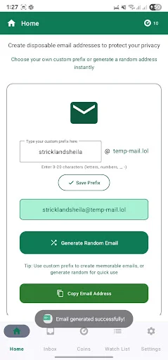 Temp Mail by temp-mail.lol MOD screenshot 1