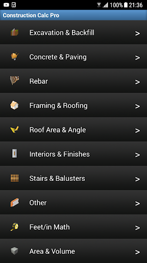 Construction Calc Pro screenshot 1