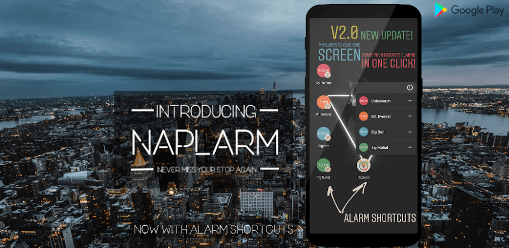 Naplarm – Location / GPS Alarm screenshot 1