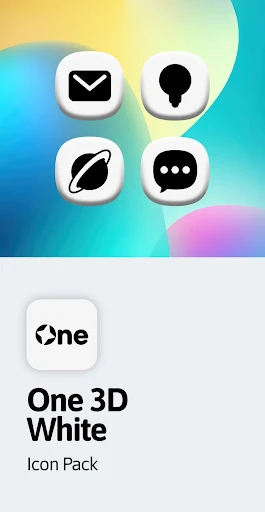 One 3D White Icon Pack screenshot 1