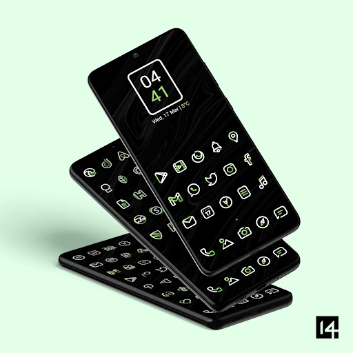 Aline Green: linear icon pack screenshot 1