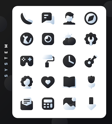 Black Icon Pack : LuX (Lux Black) screenshot 1