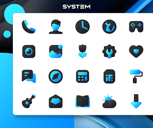 Blue Icon Pack : LuX Blue screenshot 1