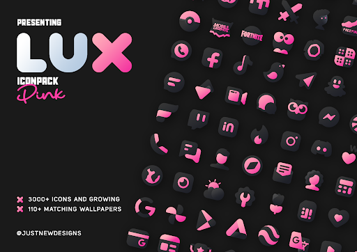 Pink IconPack : LuX (Lux Pink) screenshot 1