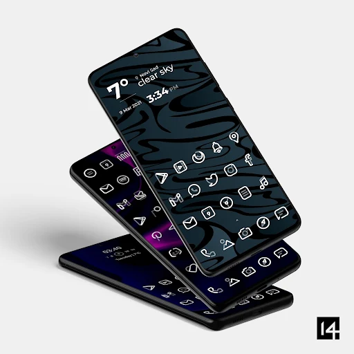 Aline White: linear icon pack screenshot 1