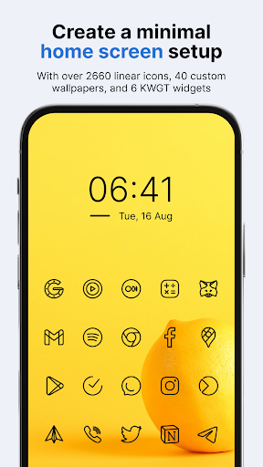 Caelus Black: linear icon pack screenshot 1