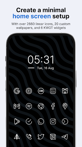 Caelus White: linear icon pack screenshot 1