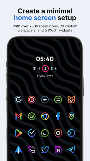 Aline: bold linear icon pack MOD screenshot 1