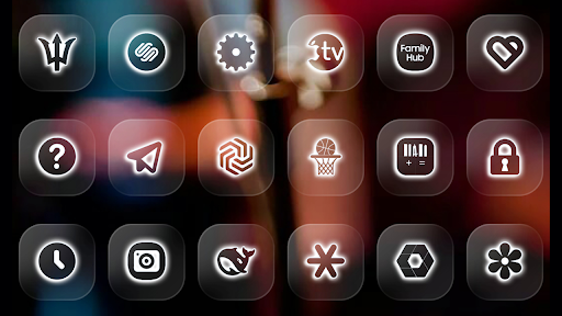 Neon Glass – Icon Pack screenshot 1