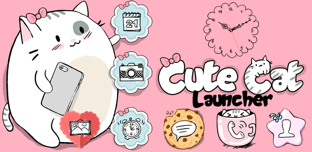 Cute Cat Launcher screenshot 1