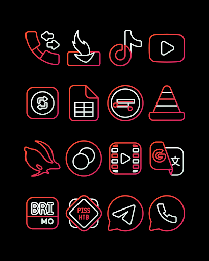 RoseLine Red – Icon Pack screenshot 1