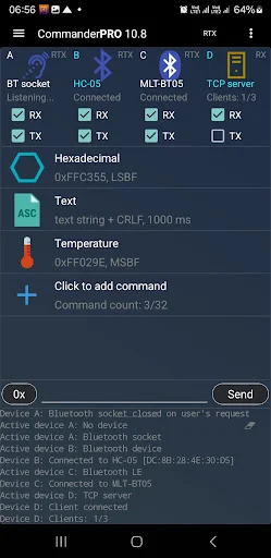 Bluetooth Commander Pro screenshot 1