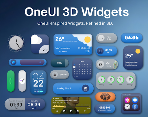 OneUI 3D Widgets screenshot 1