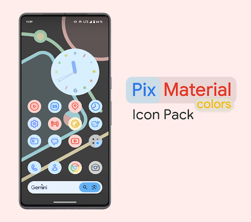 Pix Material Colors Icon Pack screenshot 1