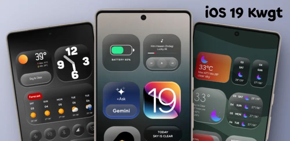 iOS 19 Kwgt MOD screenshot 1
