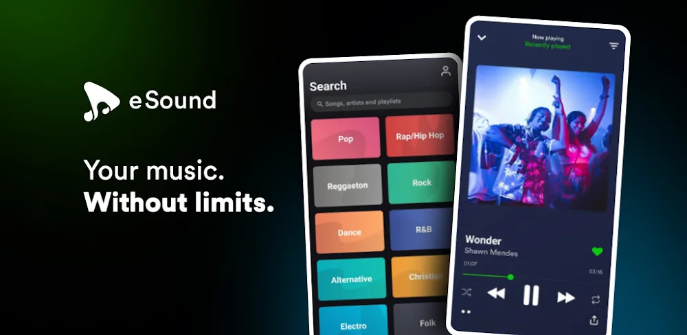 eSound: MP3 Music Player App screenshot 1
