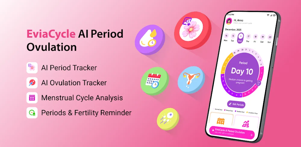 EviaCycle AI Period Ovulation screenshot 1