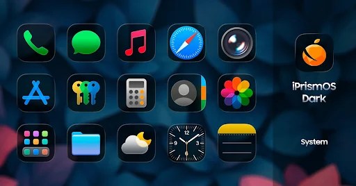 iPrismOS (Dark) Icon Pack MOD screenshot 1